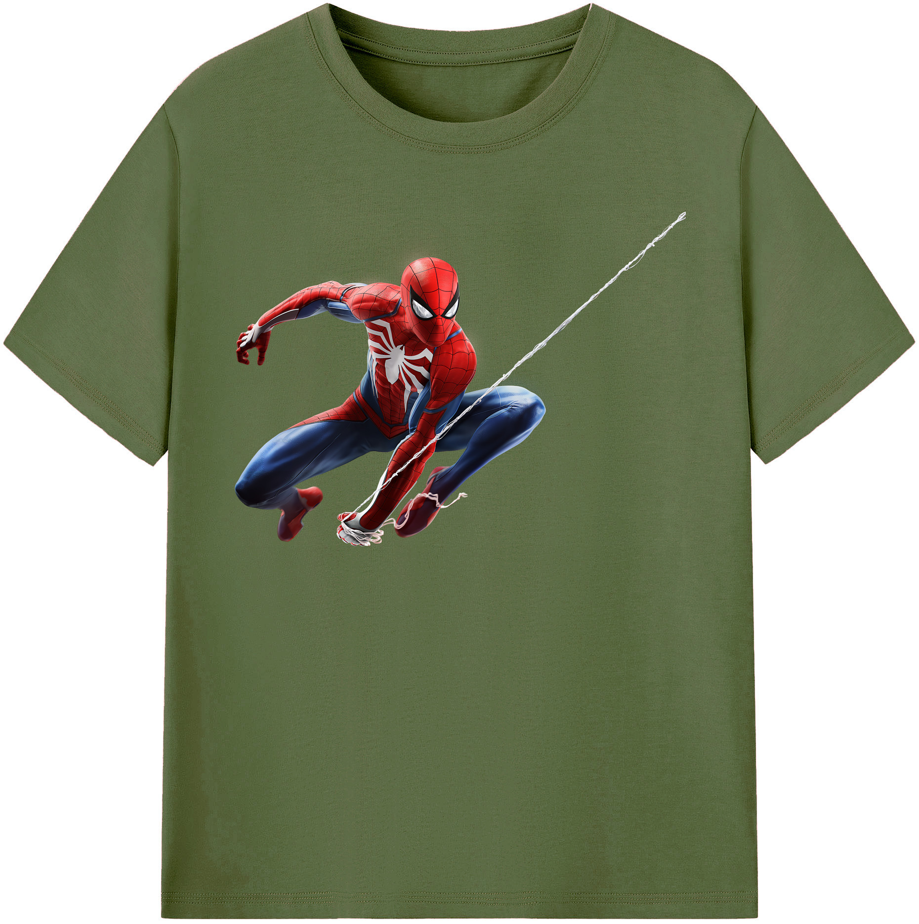 （画像用） Spider Man スパイダーマン 綿100％半袖Tシャツ（フロントプリント）